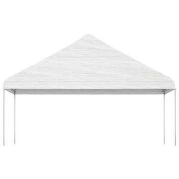 Gazebo with Roof White 8.92x5.88x3.75 m Polyethylene