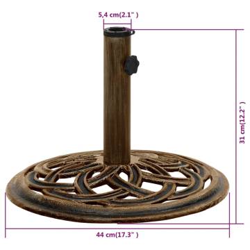 Umbrella Base Bronze 44x44x31 cm Cast Iron