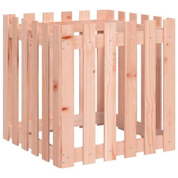 Garden Planter with Fence Design 60x60x60 cm Solid Wood Douglas