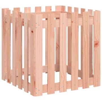 Garden Planter with Fence Design 60x60x60 cm Solid Wood Douglas