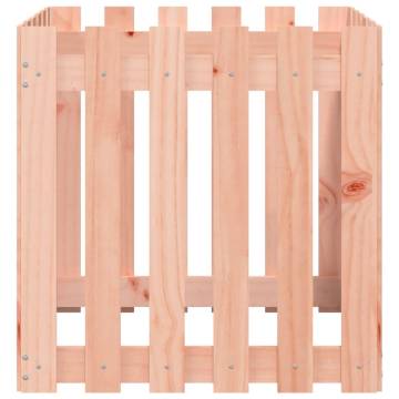 Garden Planter with Fence Design 60x60x60 cm Solid Wood Douglas