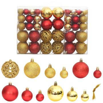 Christmas Baubles 100 pcs Gold and Wine Red 3 / 4 / 6 cm