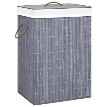 Bamboo Laundry Basket Grey