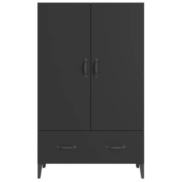 Highboard Black 70x31x115 cm Engineered Wood