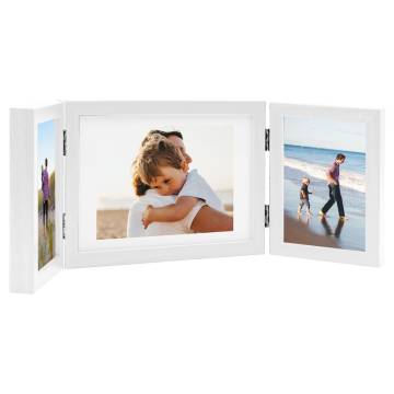 Trifold Photo Frame Collage White 22x15 cm+2x