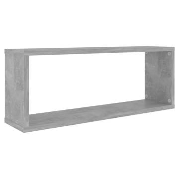 Wall Cube Shelf 6 pcs Concrete Grey 60x15x23 cm Engineered Wood