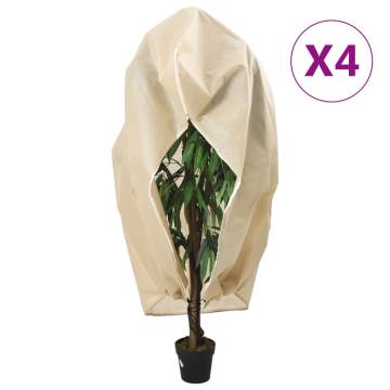 Plant Fleece Covers with Zip 4 pcs 70 g/m² 3.93x3 m