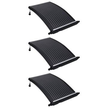 Curved Pool Solar Heating Panels 3 pcs 110x65 cm