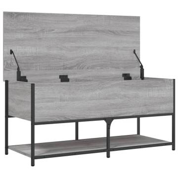 Storage Bench Grey Sonoma 100x42.5x47 cm Engineered Wood