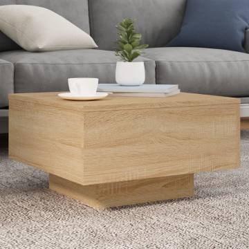 Coffee Table Sonoma Oak 55x55x31 cm Engineered Wood