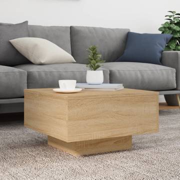 Coffee Table Sonoma Oak 55x55x31 cm Engineered Wood