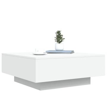 Coffee Table White 80x80x31 cm Engineered Wood