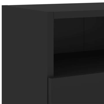 TV Wall Cabinet Black 100x30x30 cm Engineered Wood