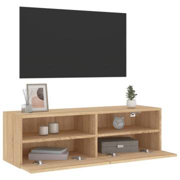 TV Wall Cabinet Sonoma Oak 100x30x30 cm Engineered Wood