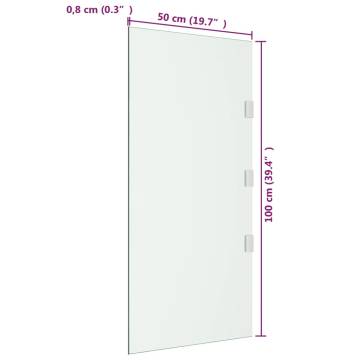 2 Piece Side Panels for Door Canopy Transparent Tempered Glass