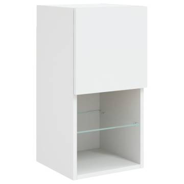 TV Cabinets with LED Lights 2 pcs White 30.5x30x60 cm