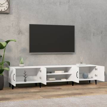 TV Cabinet White 180x31.5x40 cm Engineered Wood