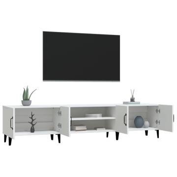 TV Cabinet White 180x31.5x40 cm Engineered Wood