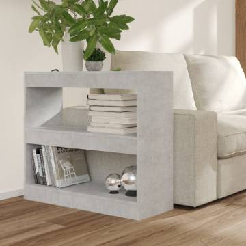 Book Cabinet/Room Divider Concrete Grey 80x30x72 cm