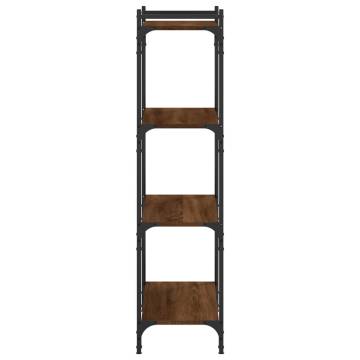 Bookcase 4-Tier Brown Oak 80x30x120 cm Engineered Wood