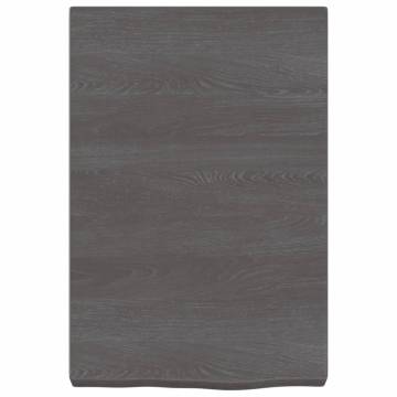 Bathroom Countertop Dark Brown 40x60x(2-6) cm Treated Solid Wood