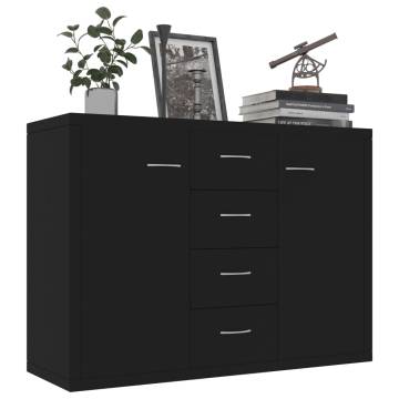 Sideboard Black 88x30x65 cm Engineered Wood