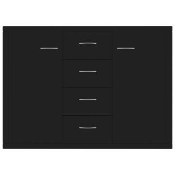 Sideboard Black 88x30x65 cm Engineered Wood