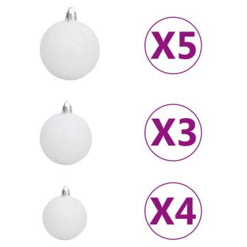 Artificial Pre-lit Christmas Tree with Ball Set White 120 cm