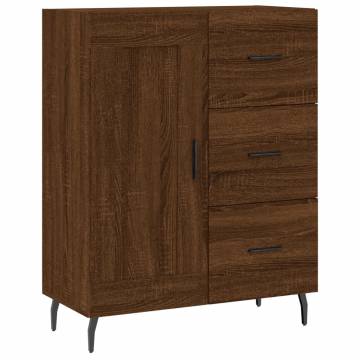 Highboard Brown Oak 69.5x34x180 cm Engineered Wood