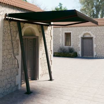 Manual Retractable Awning with Posts 3.5x2.5 m Anthracite