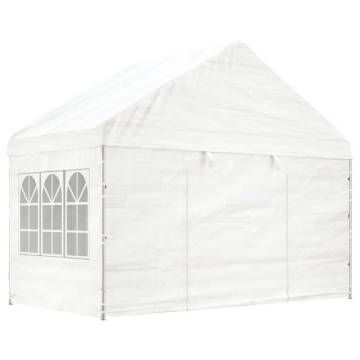 Gazebo with Roof White 17.84x4.08x3.22 m Polyethylene