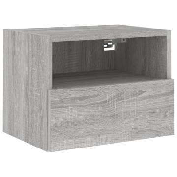 TV Wall Cabinet Grey Sonoma 40x30x30 cm Engineered Wood