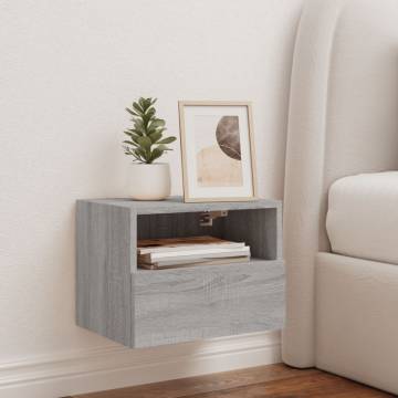 TV Wall Cabinet Grey Sonoma 40x30x30 cm Engineered Wood