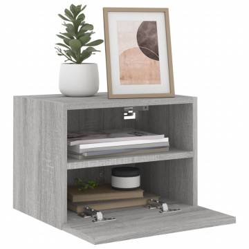 TV Wall Cabinet Grey Sonoma 40x30x30 cm Engineered Wood