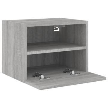 TV Wall Cabinet Grey Sonoma 40x30x30 cm Engineered Wood