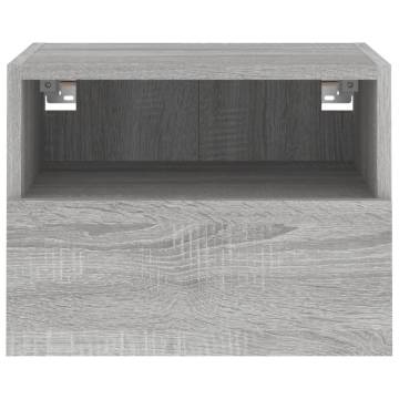 TV Wall Cabinet Grey Sonoma 40x30x30 cm Engineered Wood