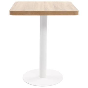 Bistro Table Light Brown 60X60 cm MDF