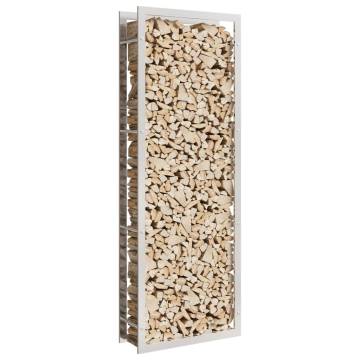 Firewood Rack 80x28x222 cm Stainless Steel