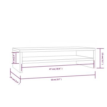 Monitor Stand 50x24x13 cm Solid Wood Pine