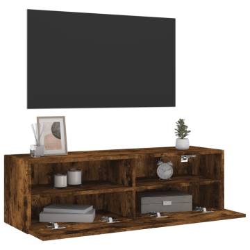 TV Wall Cabinet Smoked Oak 100x30x30 cm Engineered Wood