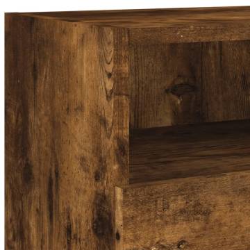 TV Wall Cabinet Smoked Oak 100x30x30 cm Engineered Wood