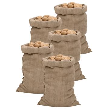 Jute Sacks 5 pcs 60x105 cm 100% Jute 340 gsm