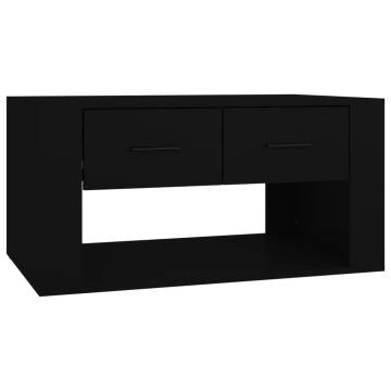 Coffee Table Black 80x50x40 cm Engineered Wood