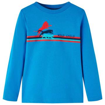 Kids' T-shirt with Long Sleeves Cobalt Blue 128