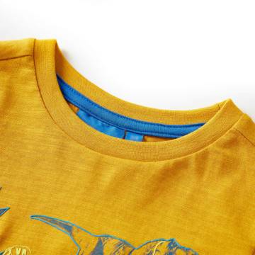 Kids' T-shirt with Long Sleeves Ochre 128