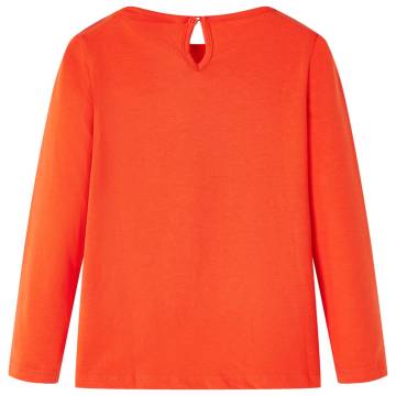 Kids' T-shirt with Long Sleeves Dark Orange 128