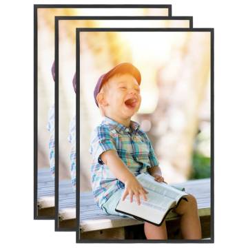 Photo Frames Collage 3 pcs for Table Black 13x18 cm MDF