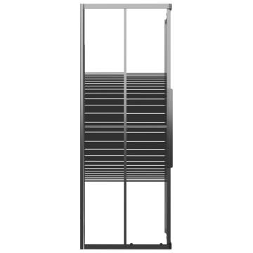 Stripe Shower Cabin ESG 80x80x180 cm Black