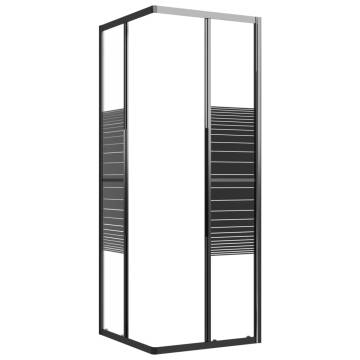 Stripe Shower Cabin ESG 80x80x180 cm Black