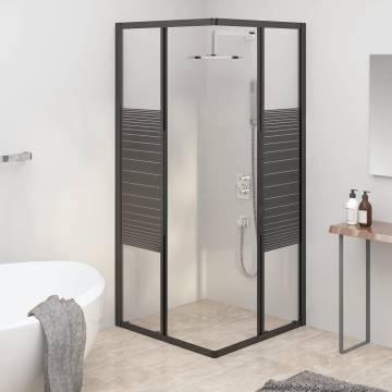 Stripe Shower Cabin ESG 80x80x180 cm Black